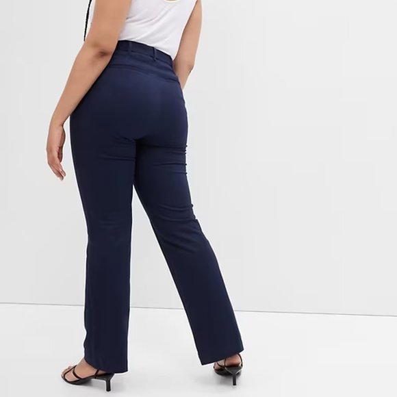 NWT GAP Factory True Indigo Blue 14P Mid-Rise Kick Fit Khakis in Bi-Stretch - Picture 2 of 6